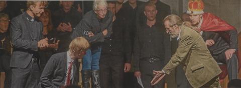 Fulminante Mischung aus Oratorium und Musical: "Der König David Bericht", Kompositionsauftrag von vor 15 Jahren, in der Stadtkirche Ludwigsburg. Foto: Holm Wolschendorf.